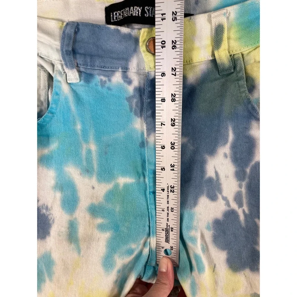 Legendary Status Jeans Men's 34x31 White Color Splatter Stretch Streetwear Urban